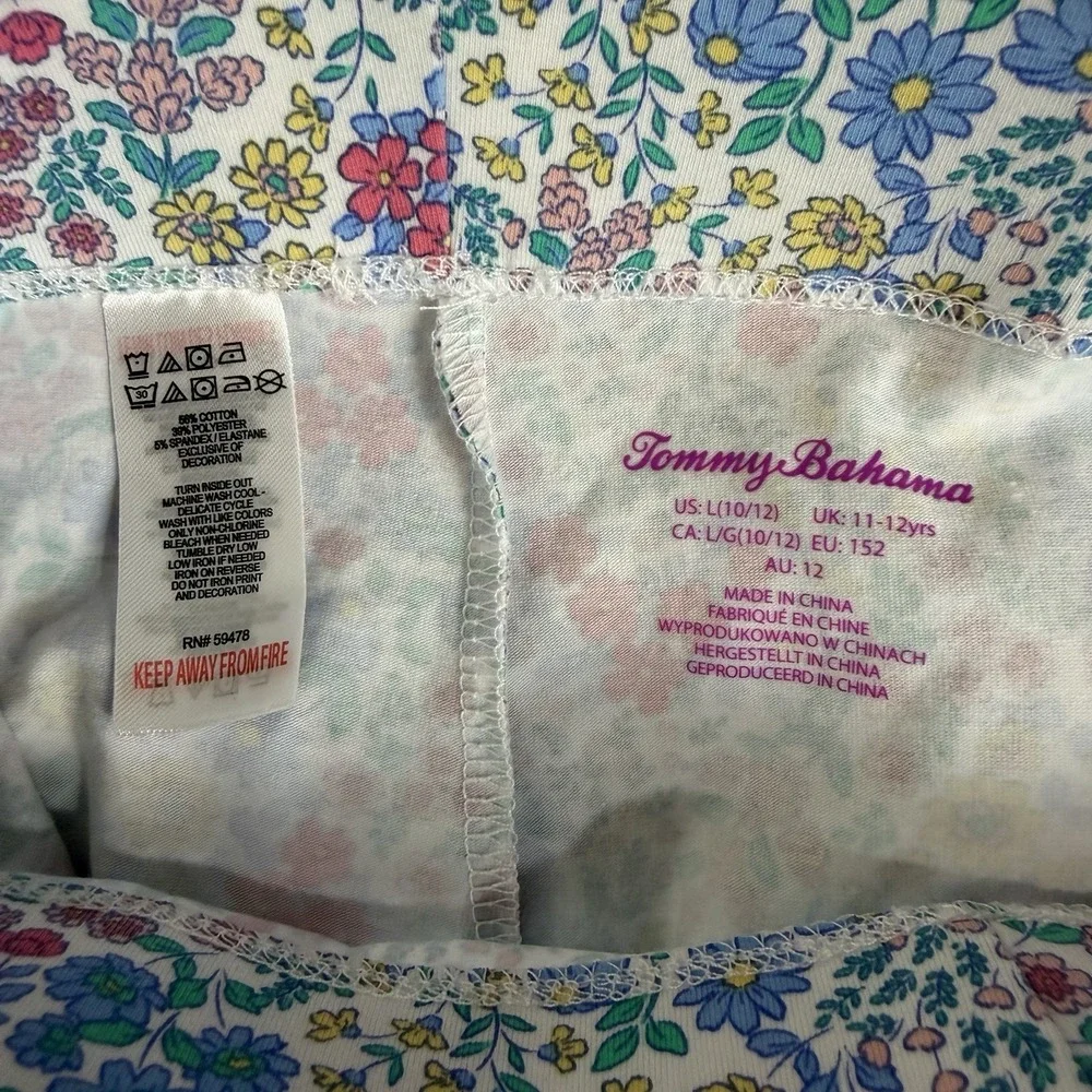 NEW Tommy Bahama Girls Leggings‎ Floral Spring Summer Bloom Core Garden SZ 10-12